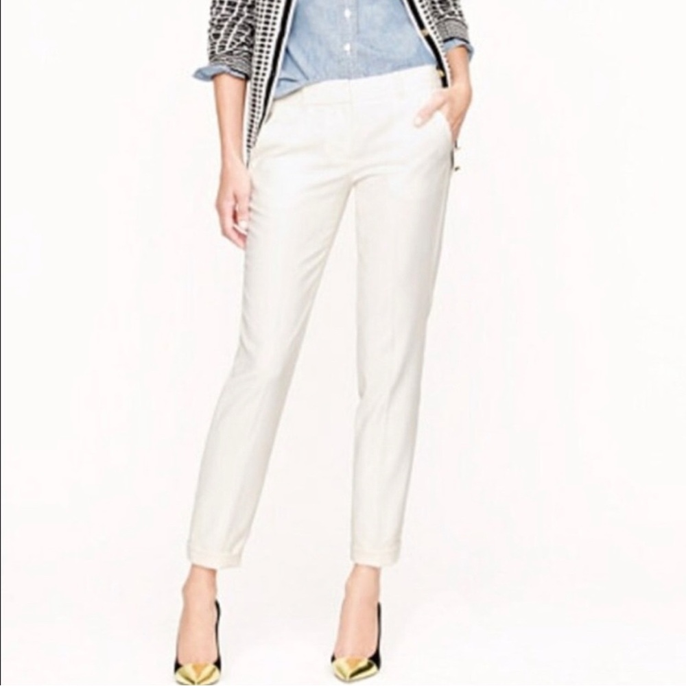 NWT J Crew Cocktail Capri White Stretch size 00 Petite